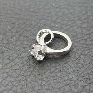 James Avery Engagement Ring Charm with Cubic Zirconia. Never worn!